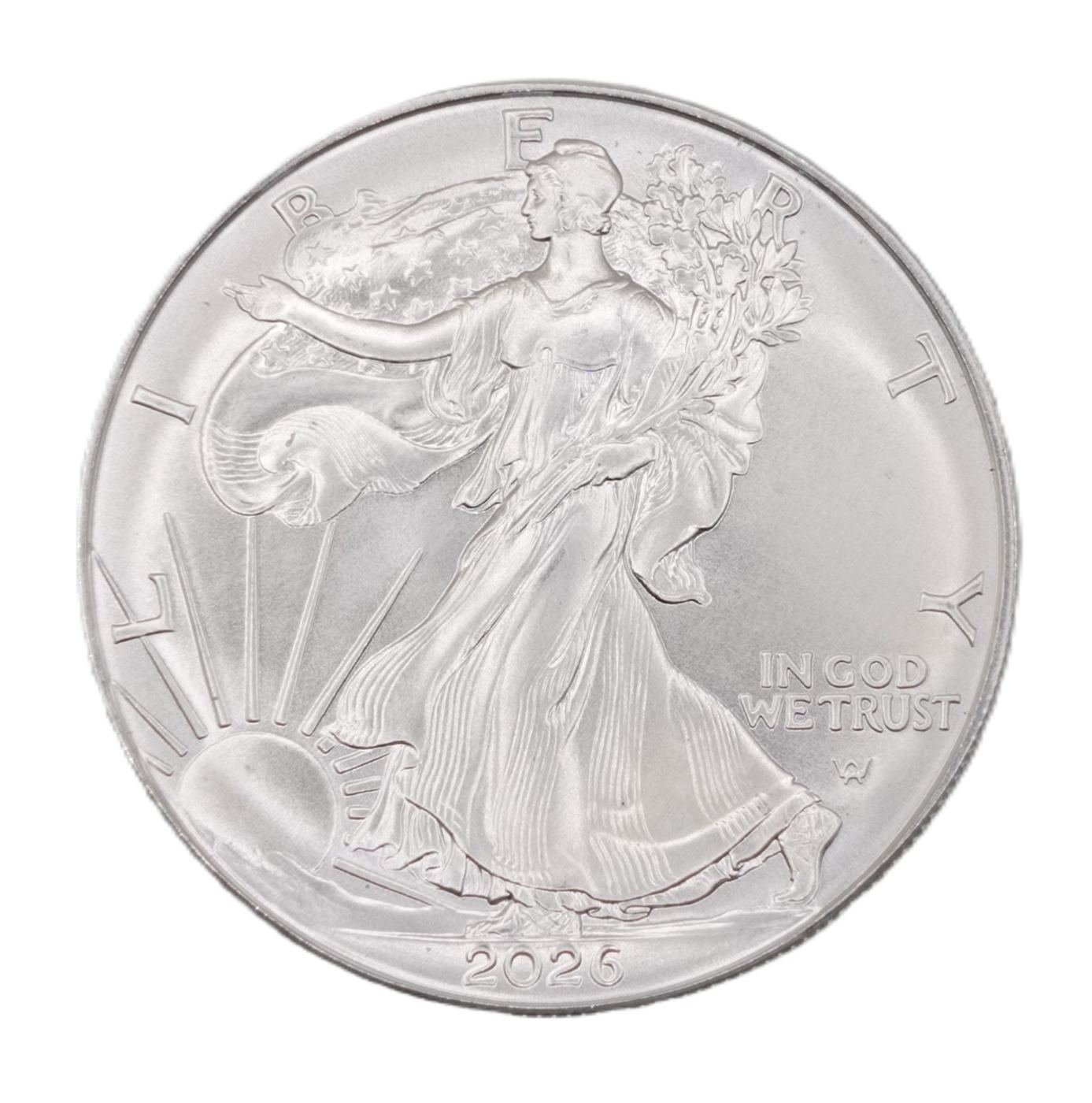 An American Silver Eagle, 1 oz .999 fine silver